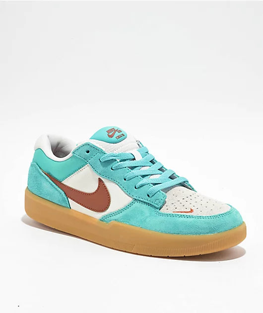 Nike SB Force 58 Shoes Green Frost Dark Russet Phantom