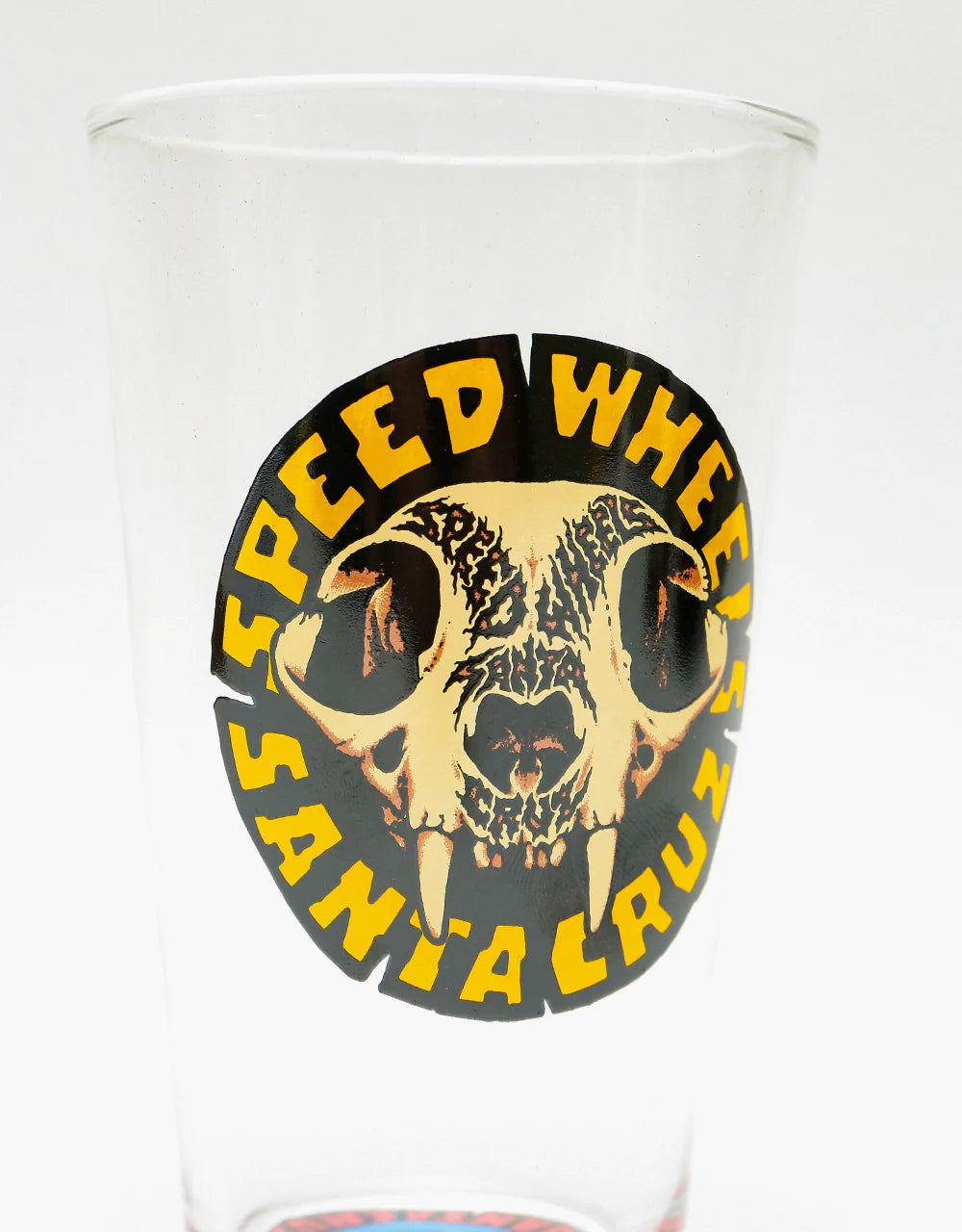 Santa Cruz Speed Wheels Skull Pint Glass Clear O/S