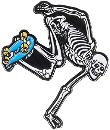 Powell Peralta Skateboards Skeleton Blue Skateboard Lapel Pin