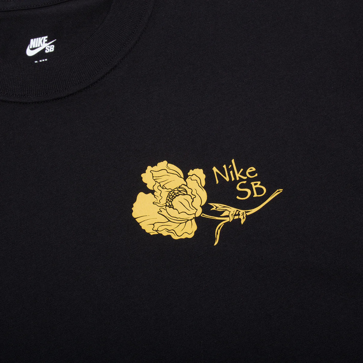 NIKE SB - FLOWER SKATE TEE | BLACK Small