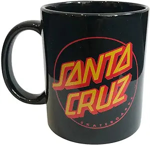 Santa Cruz Classic Dot Coffee Mug 11 OZ Black