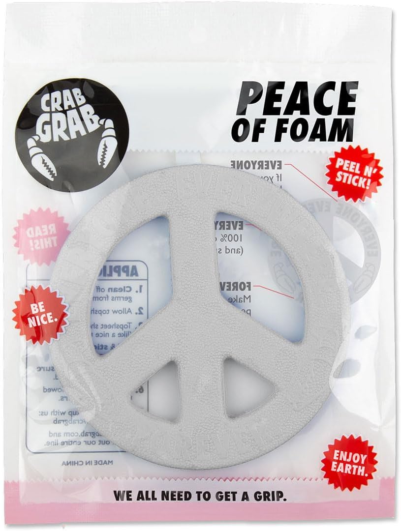 Crab Grab Peace of Foam Snowboard Stomp Pad -White