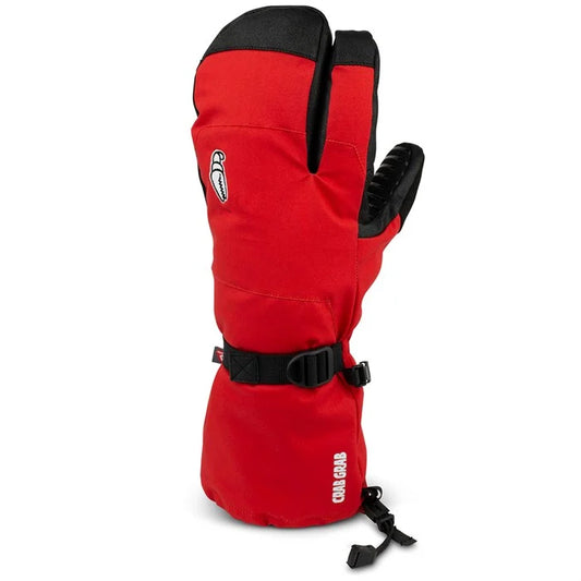 Crab Grab Cinch Trigger Mittens Red/Black