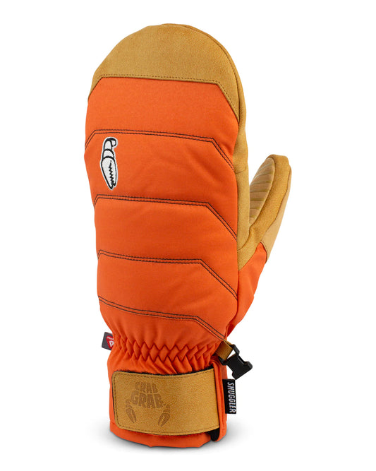 Crab Grab Snuggler Mitten Unisex Orange Contrast