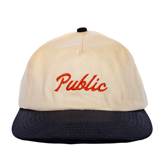 Public Snowboards Event Hat - Cream/Black