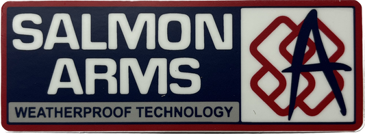 Salmon Arms Special Blend Of Arms Weather Proof Technology Sticker 4"