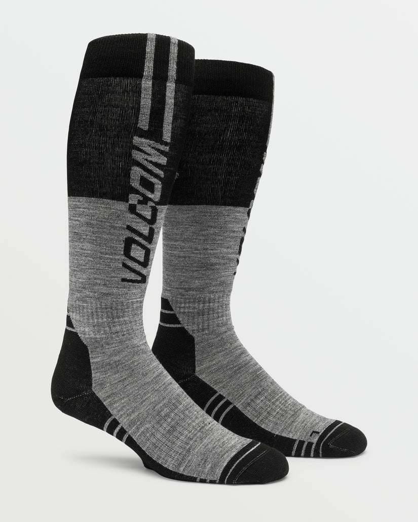 Volcom Mens Splitz Wool Blend Over-The-Calf Sock - Heather Gray