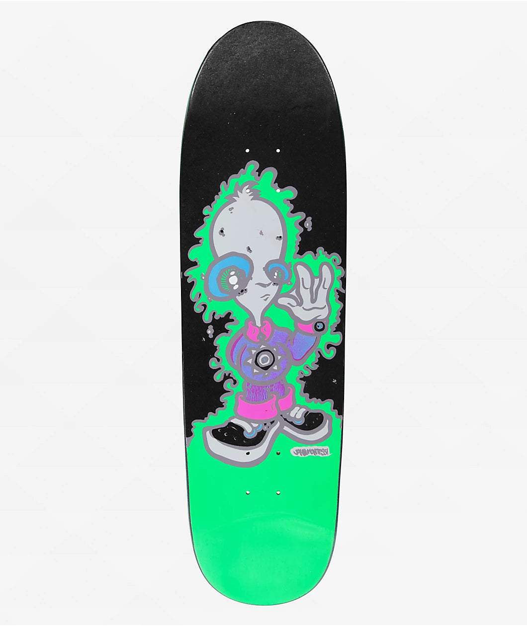 New Deal Alien 9.0" Slick Felt Cruiser Skateboard Reissue