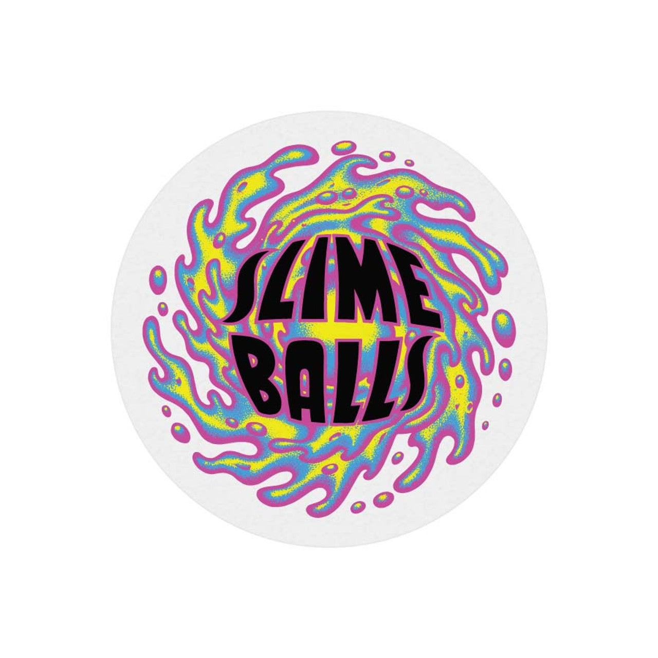 Slime Balls Logo Sticker Multi Color 3.5" X 3.5" Clear