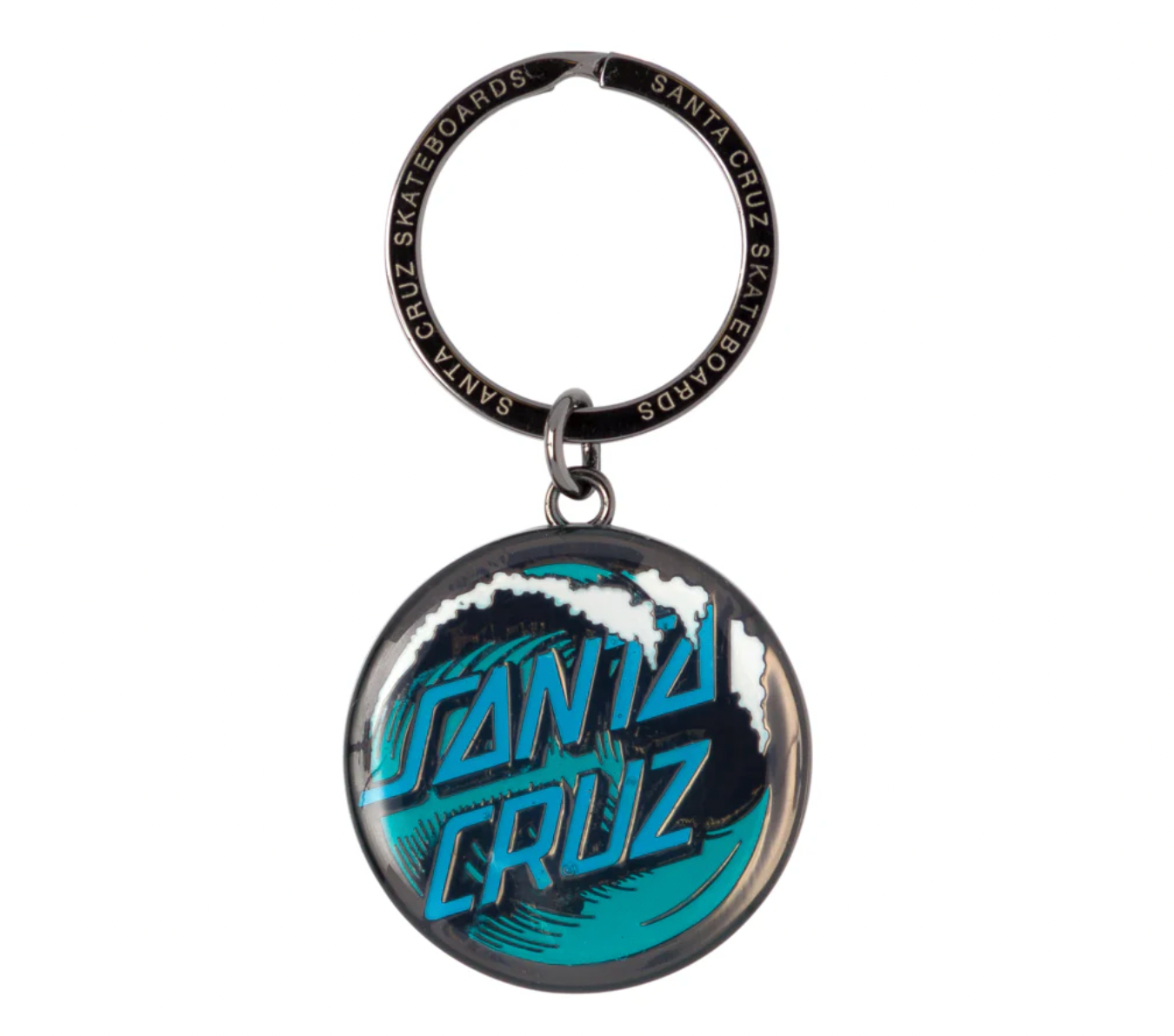 Santa Cruz Wave Dot Skateboarding Key Chain