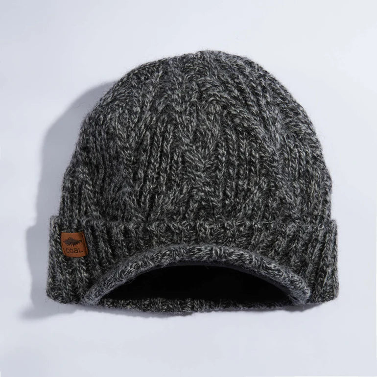 Coal The Yukon Cable Knit Wool Brim Beanie