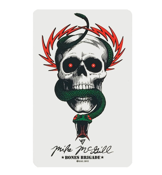 Powell Peralta Bones Brigade  Mike McGill Skull Snake Skateboard Sticker 6"