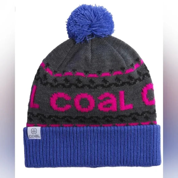 Coal The Kelso Charcoal Tall Pom Beanie