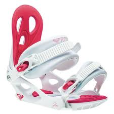 Roxy Snowboard Bindings Glow Womens White/Pink