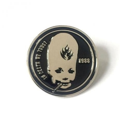 Black Label Skateboards In Death We Trust Lapel Pin O/S