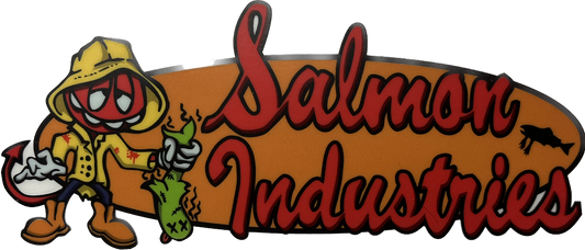 Salmon Arms Salmon Industries Snowboarding  5" Sticker