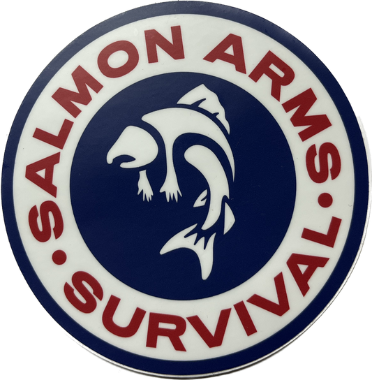 Salmon Arms Handwear Survival Sticker 4" Circle