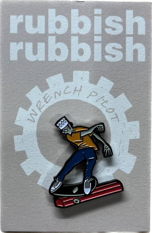 Rubbish Rubbish Andy Jenkins Wrench Pilot Parking Block Slappy Lapel pin