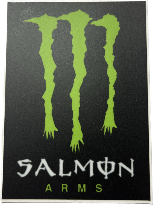 Salmon Arms Monster Arms Snowboard sticker 4"