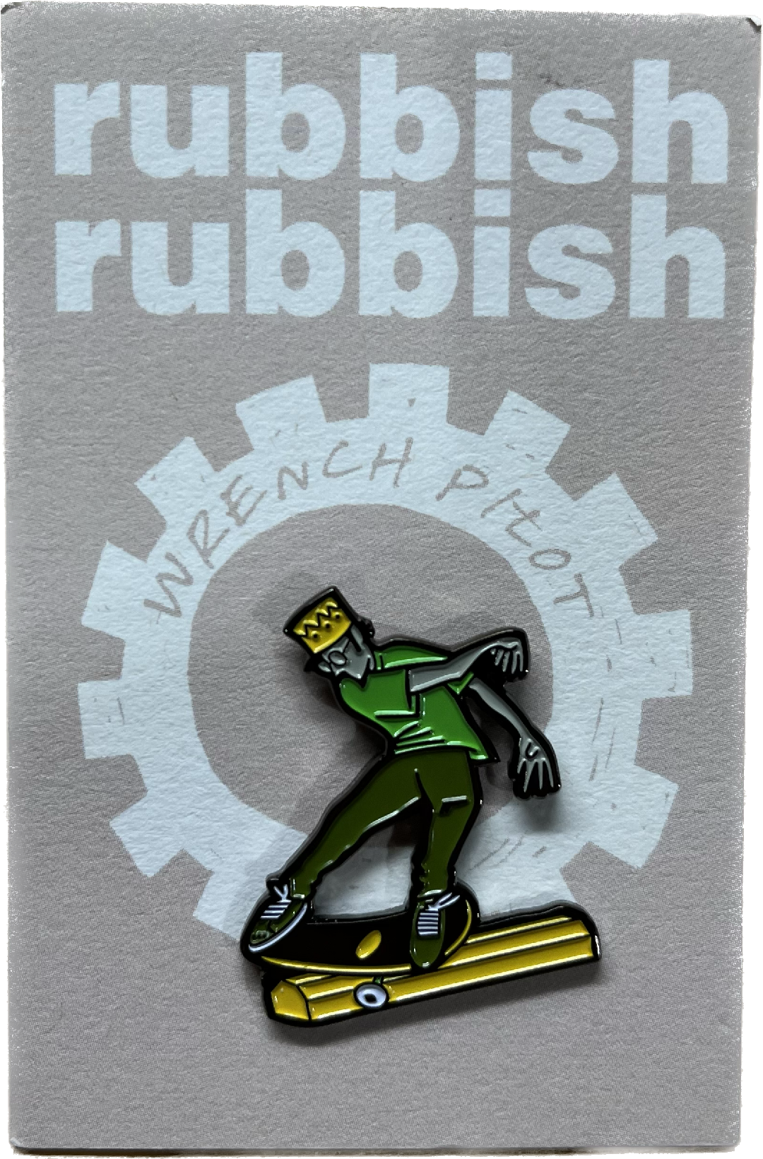 Rubbish Rubbish Andy Jenkins Wrench Pilot Parking Block Slappy Lapel pin