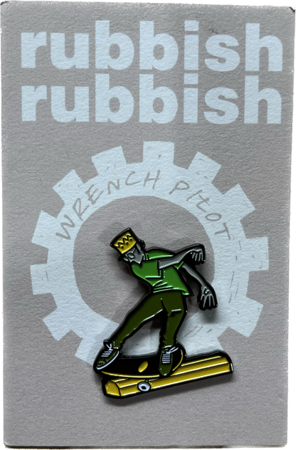 Rubbish Rubbish Andy Jenkins Wrench Pilot Parking Block Slappy Lapel pin