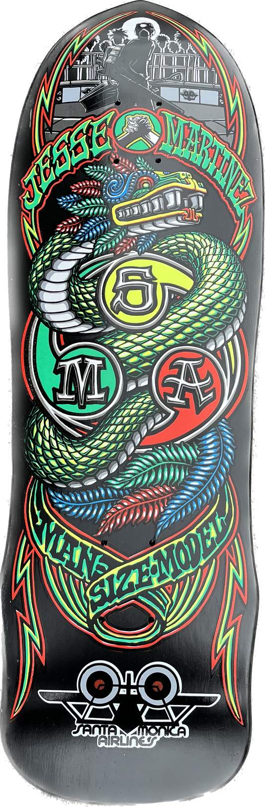 Santa Monica Airlines Jesse Martinez Man Size Model Reissue Deck Art by Marc McKee