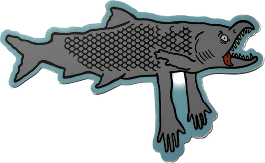 Salmon Arms Salmon Logo Snowboarding Sticker 4"