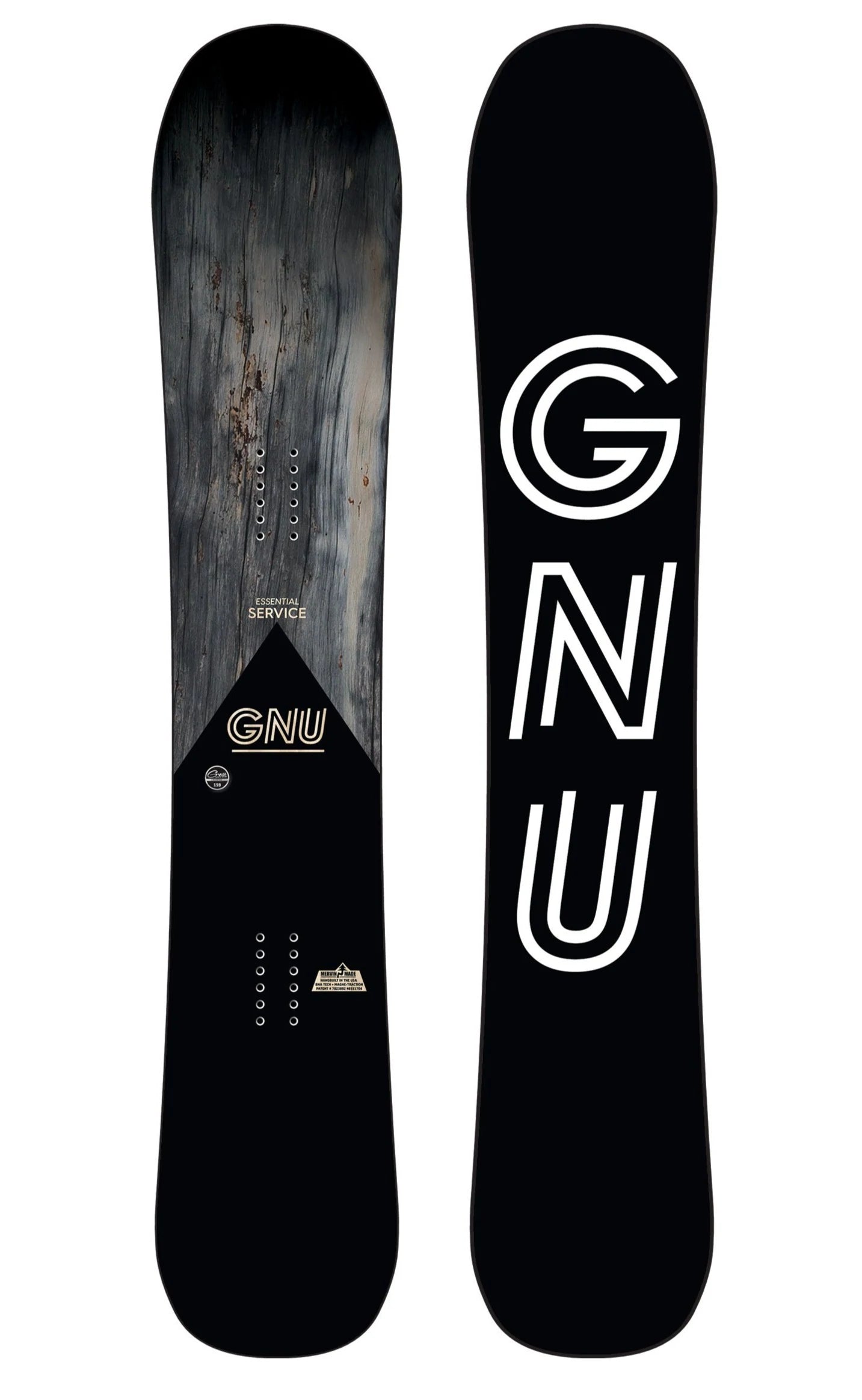 2021 Gnu Essential Service 155cm Mens Snowboard