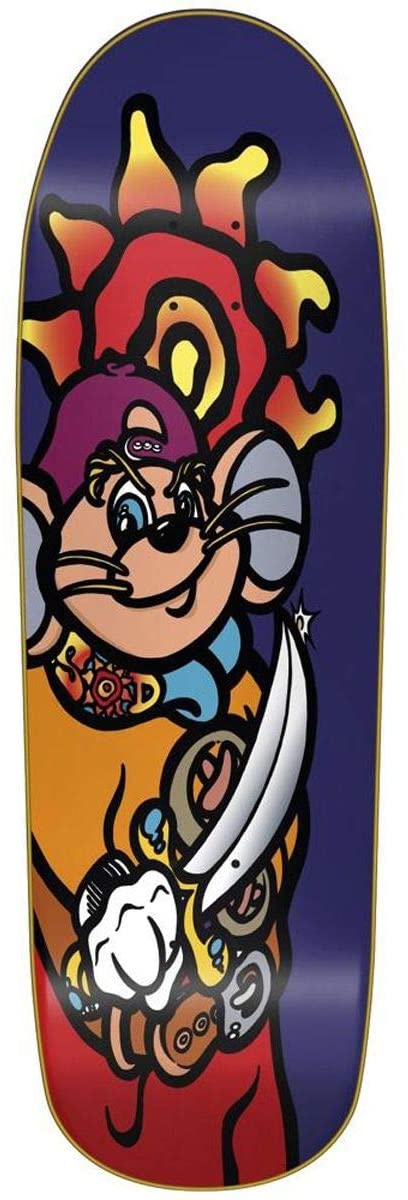 New Deal Skateboards Steve Douglas Pirate Mouse Slick Skateboard Deck  Multi 9.25"