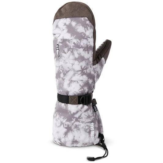 Crab Grab Women's Cinch Mittens - Grey Tie Dye