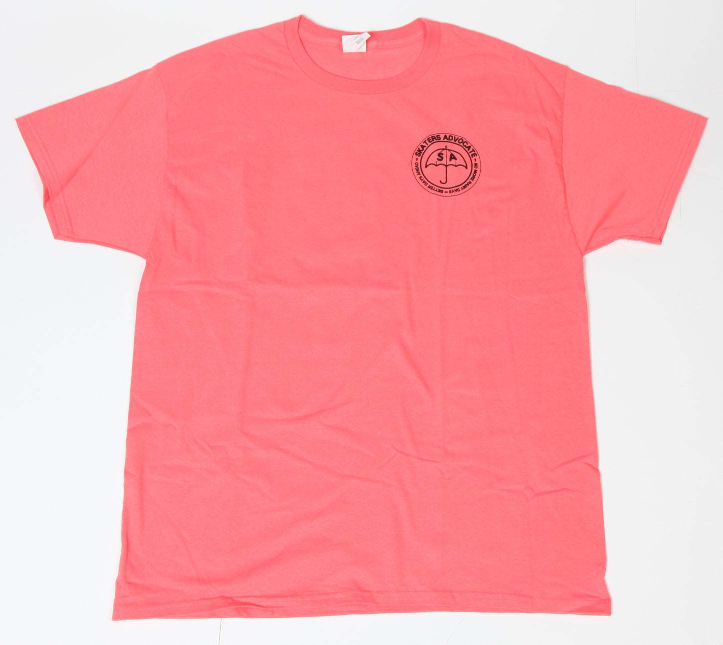 Skaters Advocate No More Rainy Days Tee Shirt Color - Salmon