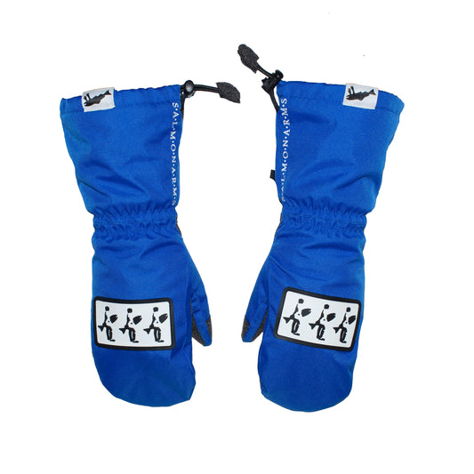 Salmon Arms Beach Blue Snowboard Mittens 2023