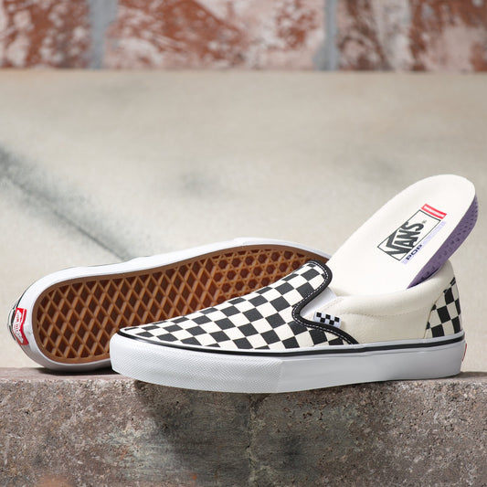 Vans Checkerboard Skate Slip-On (Black/Off White)