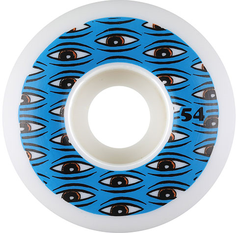 TOY MACHINE ALL SEEING Eyes Wheels 54MM (Set Of 4) White Urethane