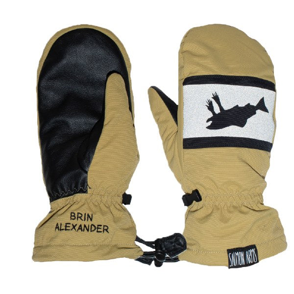 Salmon Arms Hi-Vis Khaki Snowboard Mittens 2023