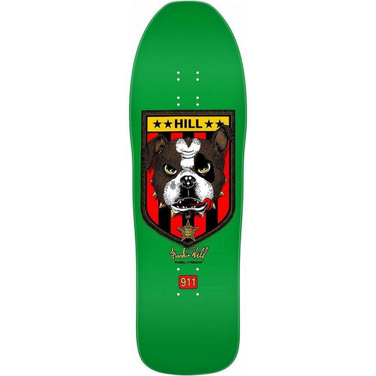 Powell Peralta Frankie Hill Bulldog Green Skateboard Deck  10" W x 31.5" L