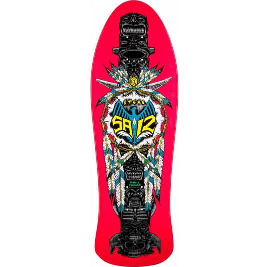 Powell Peralta Steve Saiz Totem Pink Reissue Skateboard Deck Size 10.0" X 30.8"